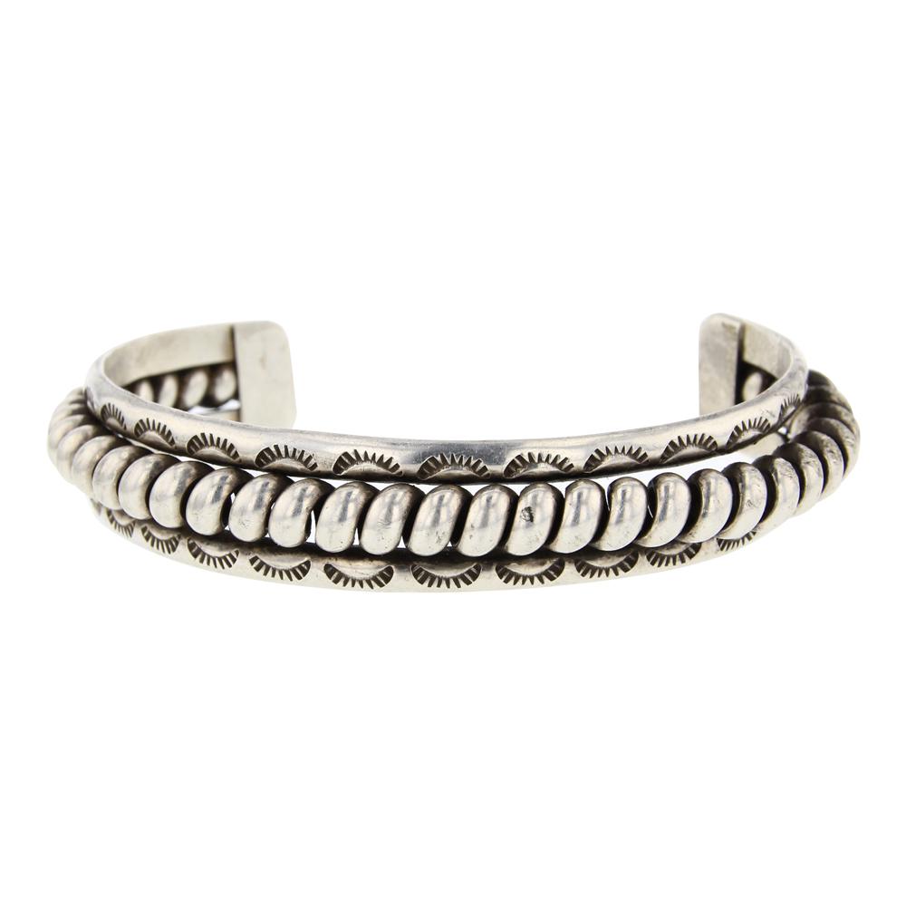 Navajo Plain Silver Cuff Bracelet (1 of 3)