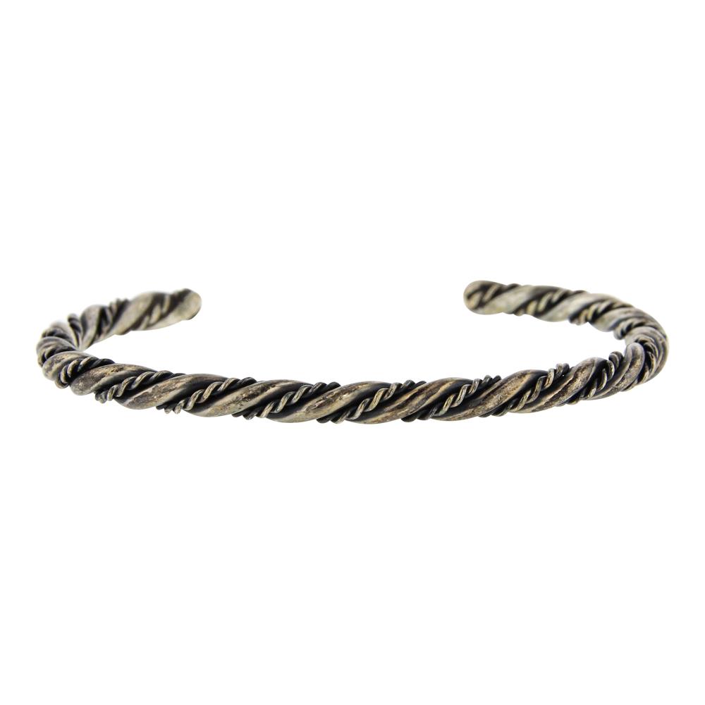 Plain Silver Twist Wire Bracelet (1 of 3)