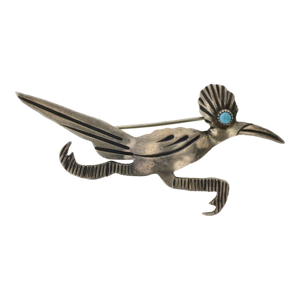 Vintage Turquoise Road Runner Pin (1 of 2)
