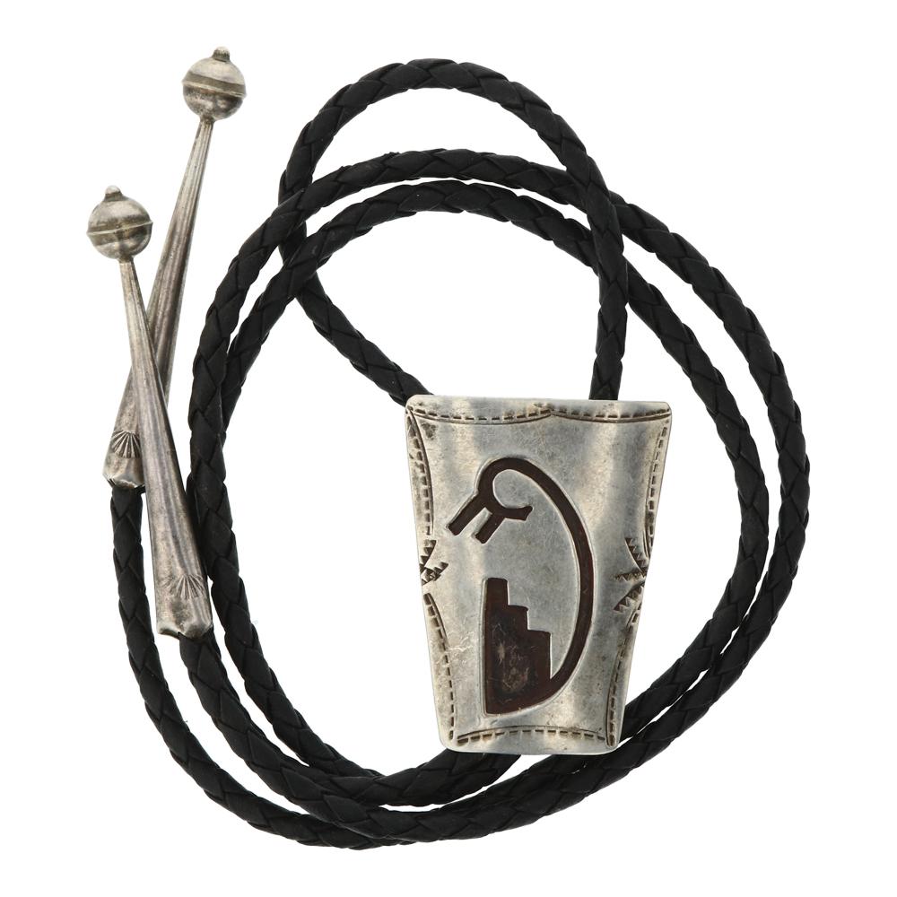 Vintage Pawn Overlay Bolo Tie (1 of 3)