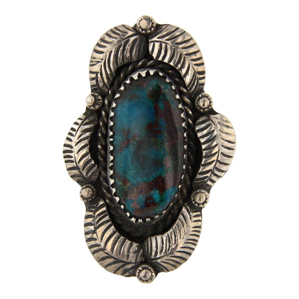 Old Pawn Smoky Bisbee Turquoise Ring (1 of 3)