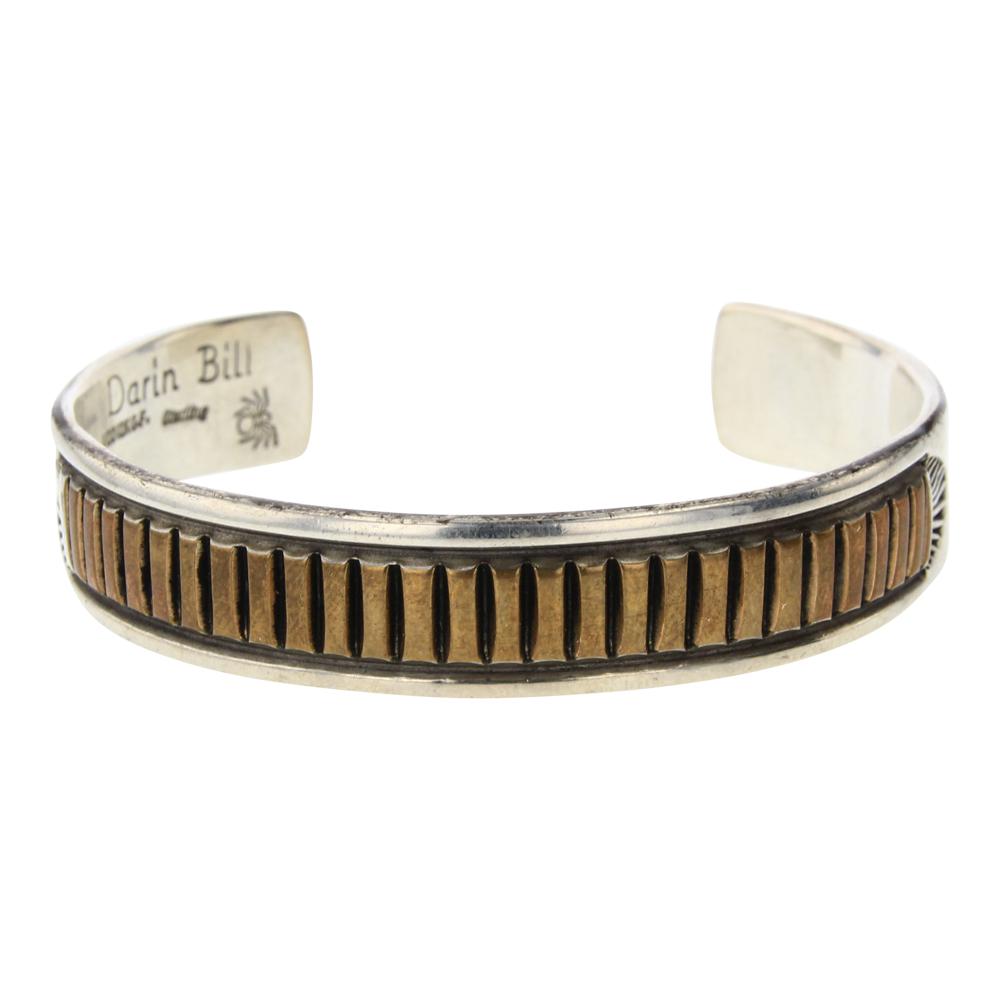 Darin Bill 12K Gold Fill & Sterling Silver Cuff (1 of 3)