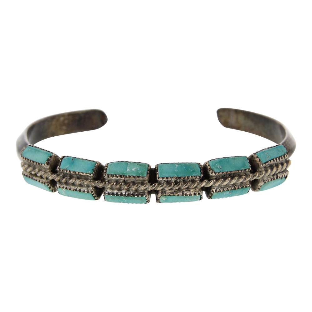 Vintage Turquoise On Triangle Wire Bracelet (1 of 3)