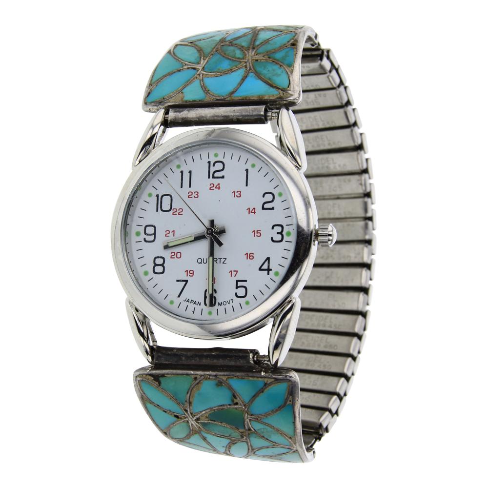 Vintage Turquoise Pawn Watch Bracelet (1 of 3)