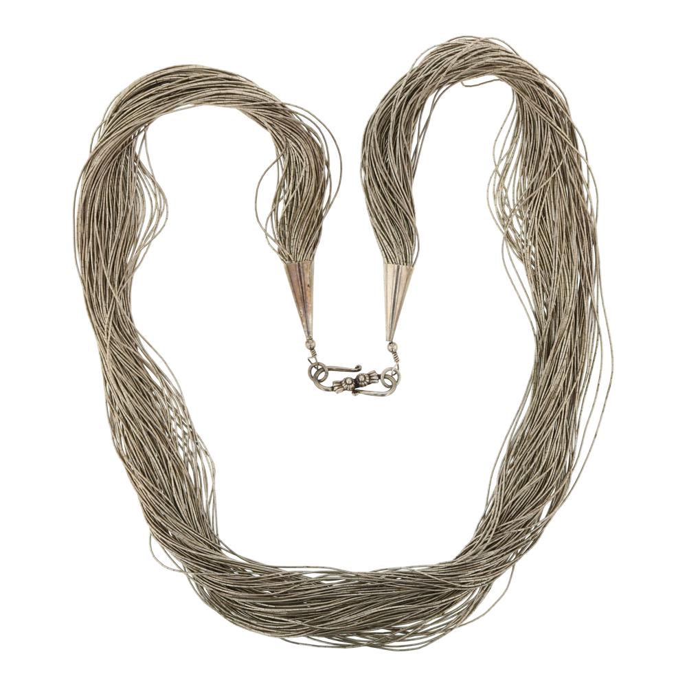 100 Strand Liquid Silver Necklace (1 of 3)