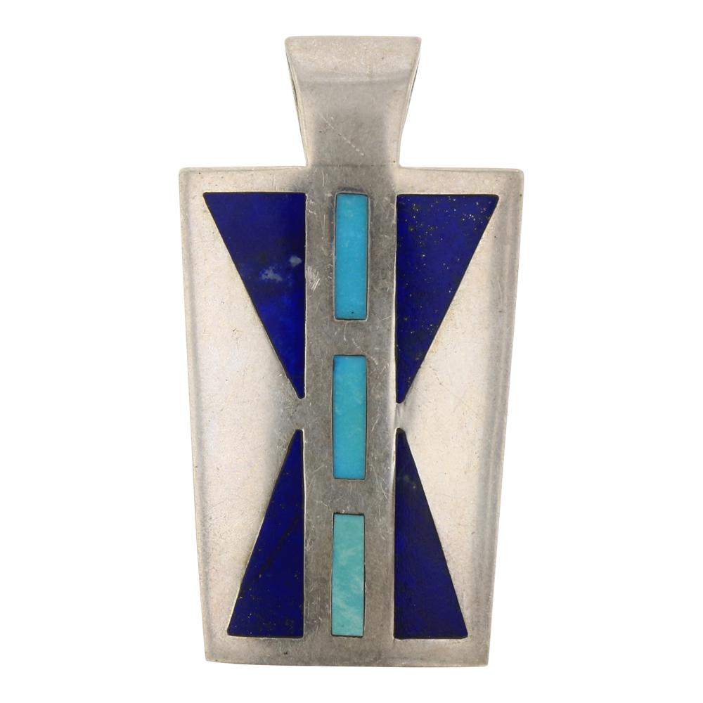 Lapis & Turquoise Inlay Pendant (1 of 2)