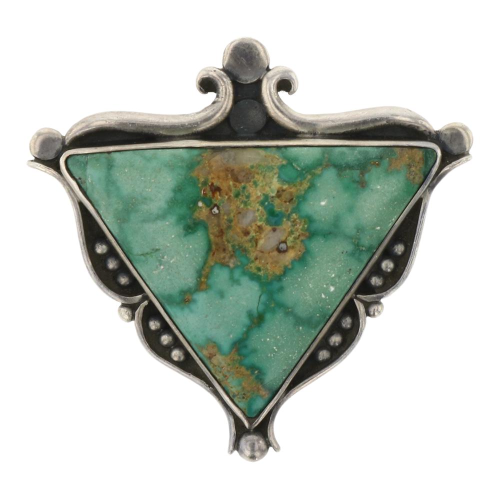 Vintage Emerald Valley Turquoise Pin (1 of 2)