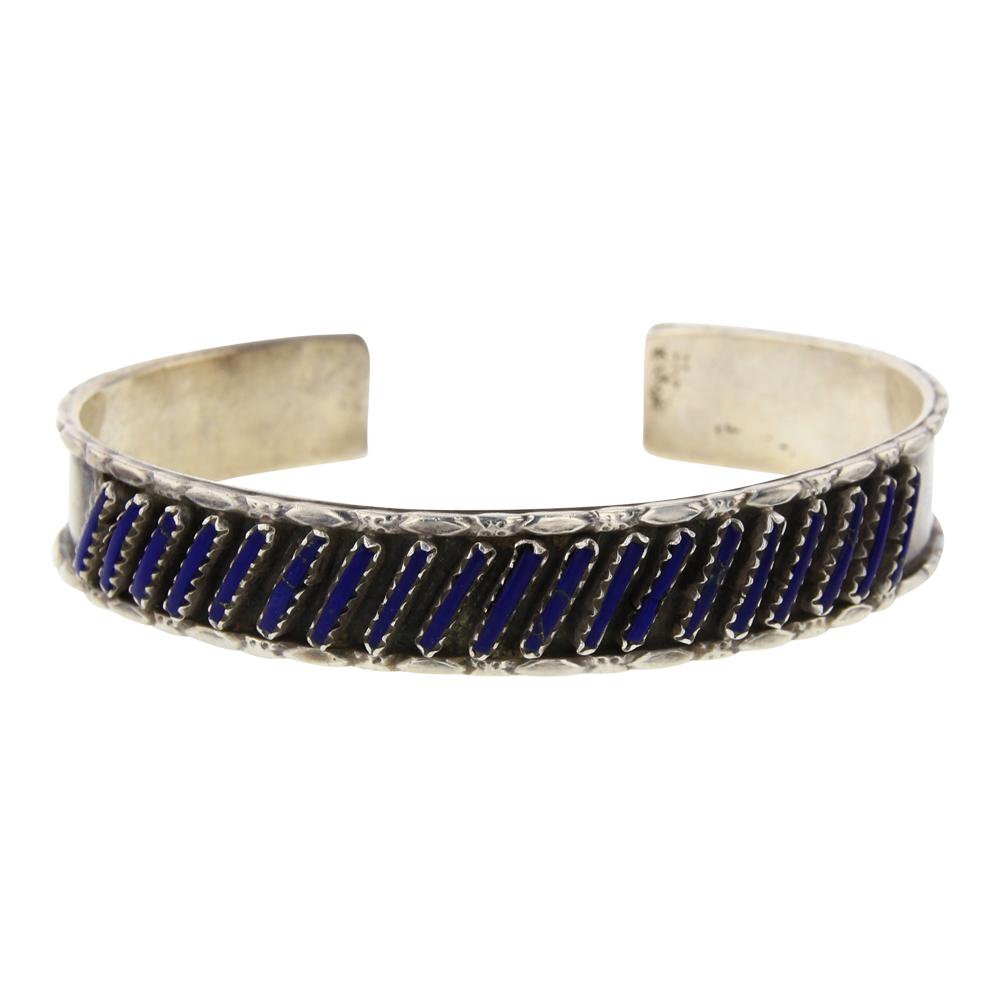 Lapis Needlepoint Row Cuff Bracelet (1 of 4)