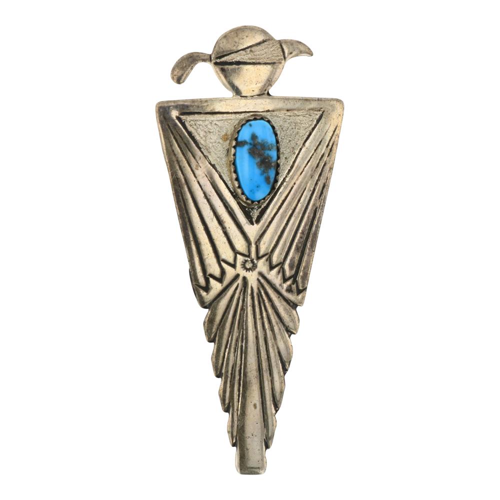 Augustine & Rosalie Pinto Vintage Zuni Turquoise Pin (1 of 2)