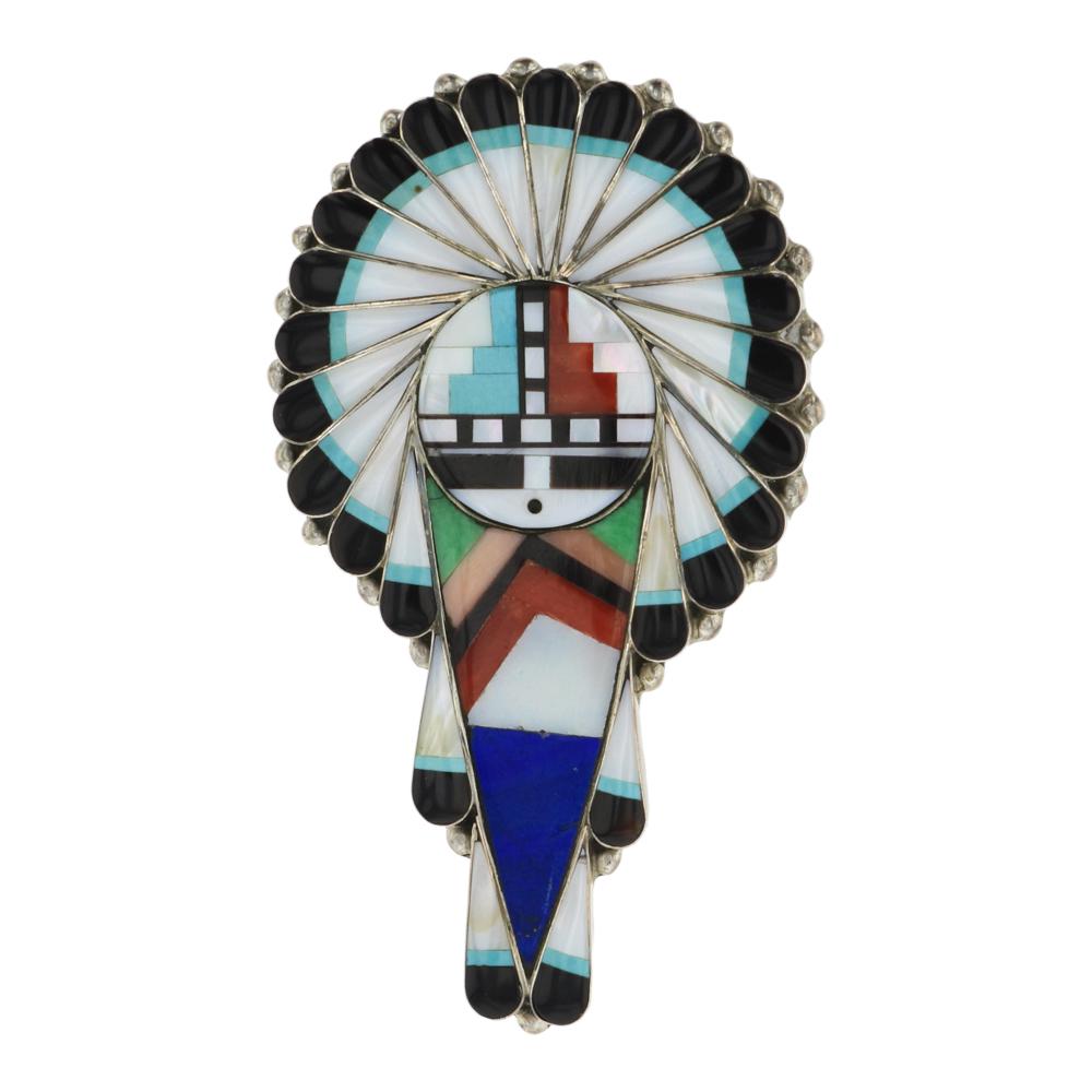 Vintage Pawn Zuni Inlay Pin (1 of 2)