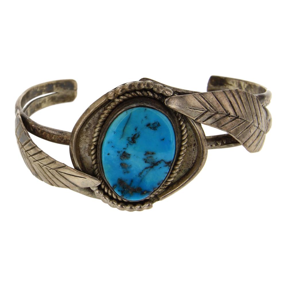 Old Pawn Nugget Turquoise Cuff Bracelet (1 of 3)