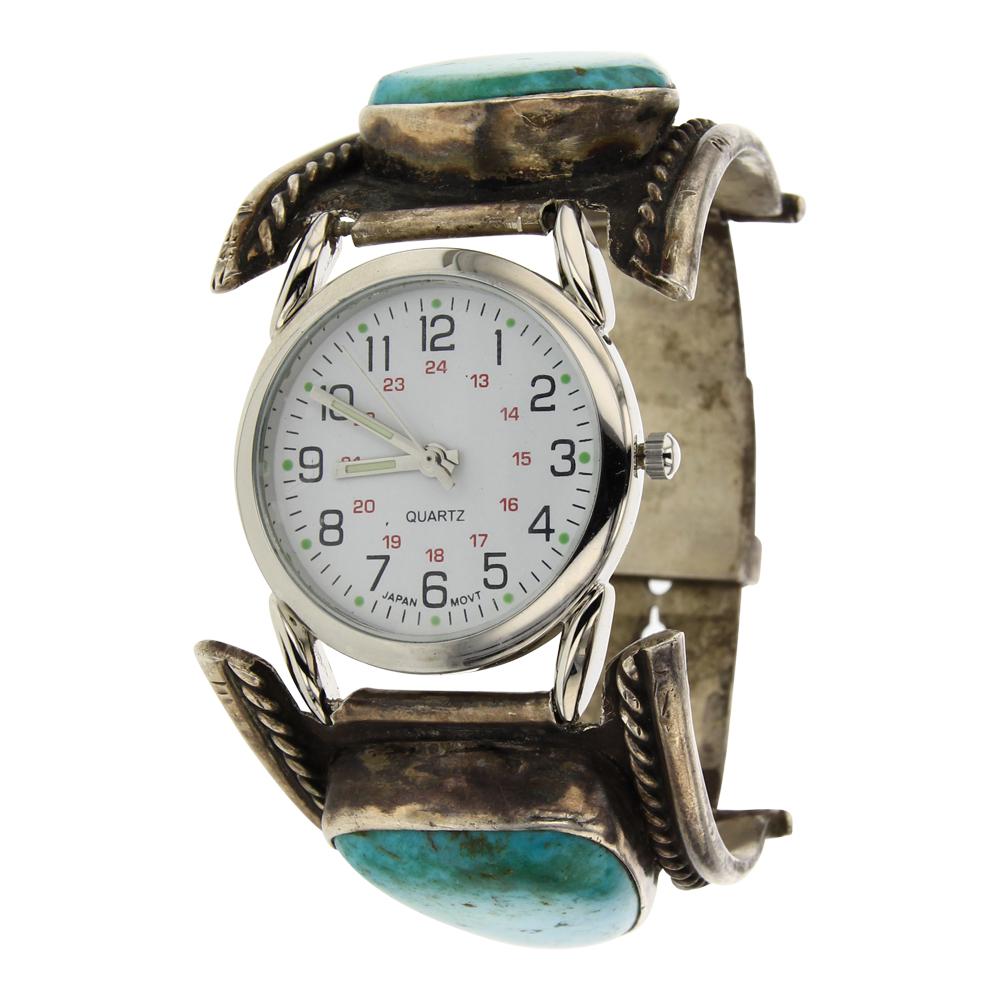 Old Pawn Turquoise Watch Bracelet (1 of 3)