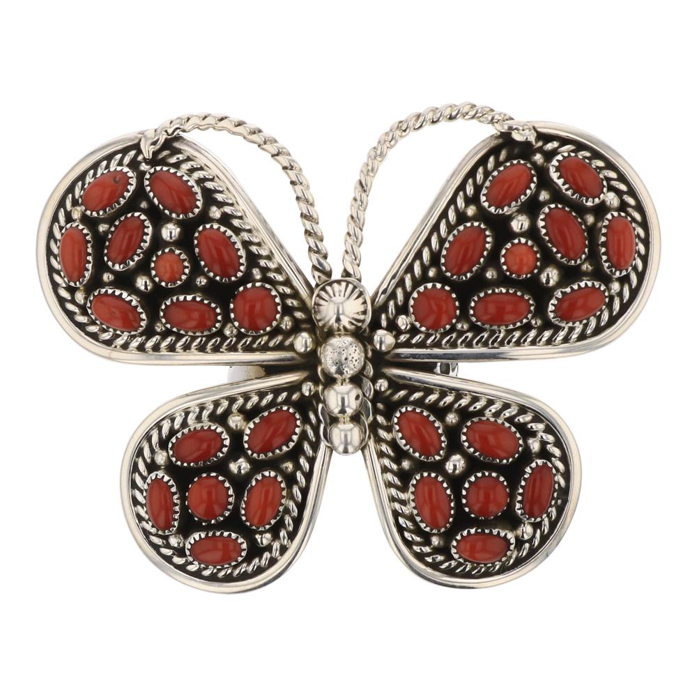 Tina Jones Mediterranean Coral Butterfly Ring (1 of 3)