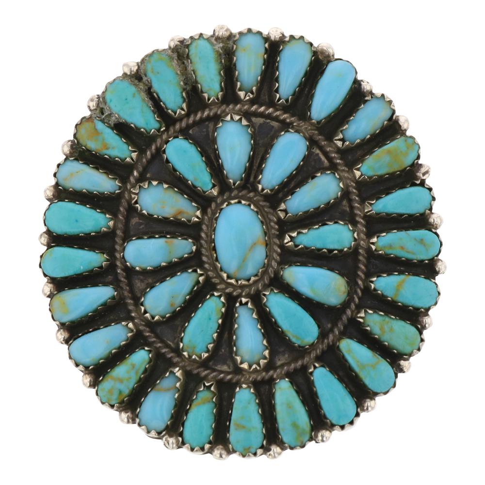 Vintage Pawn Cluster Turquoise Ring (1 of 3)
