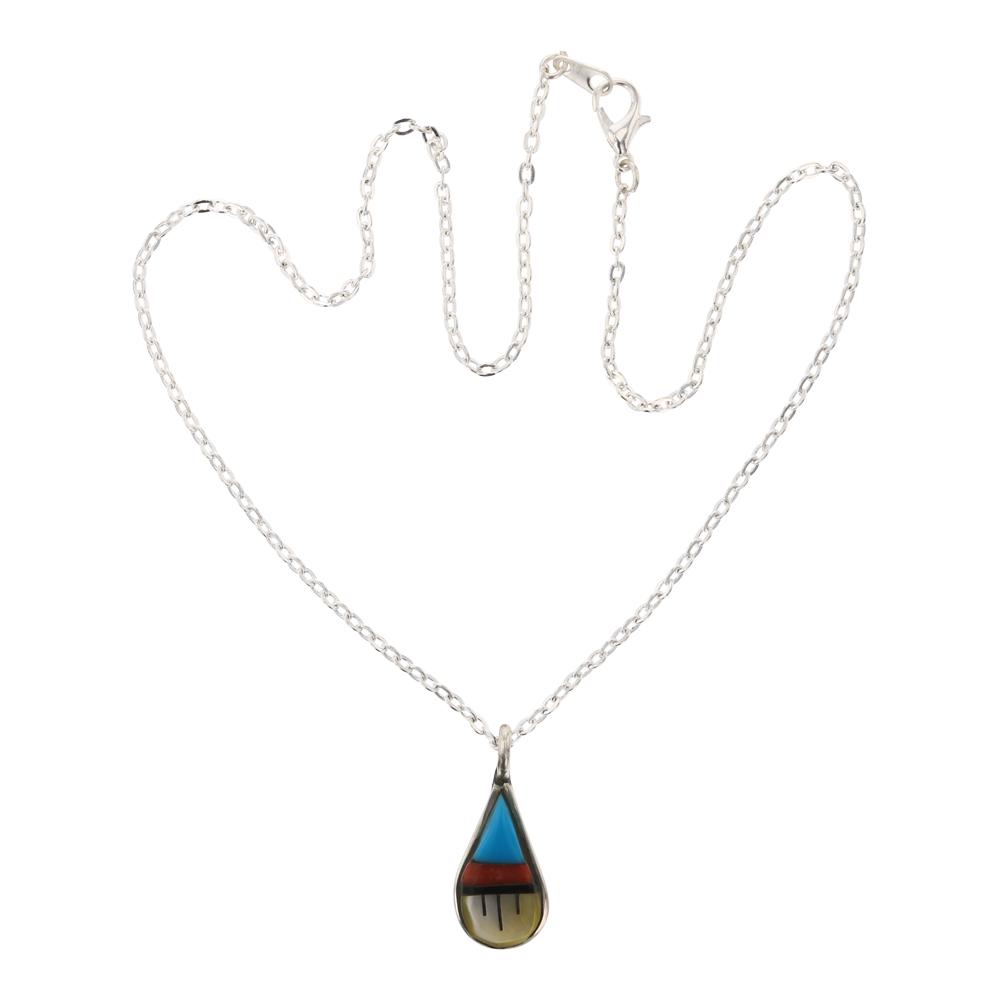 Zuni Inlay Mixed Stone Pendant (1 of 3)