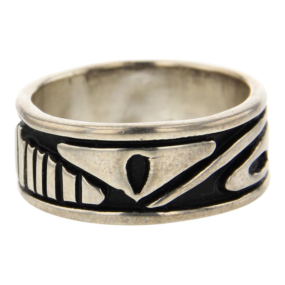 Plain Silver Overlay Navajo Band (1 of 4)