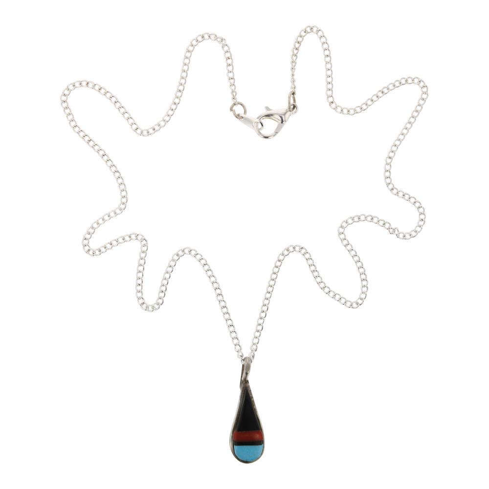 Zuni Inlay Mixed Stone Pendant (1 of 3)