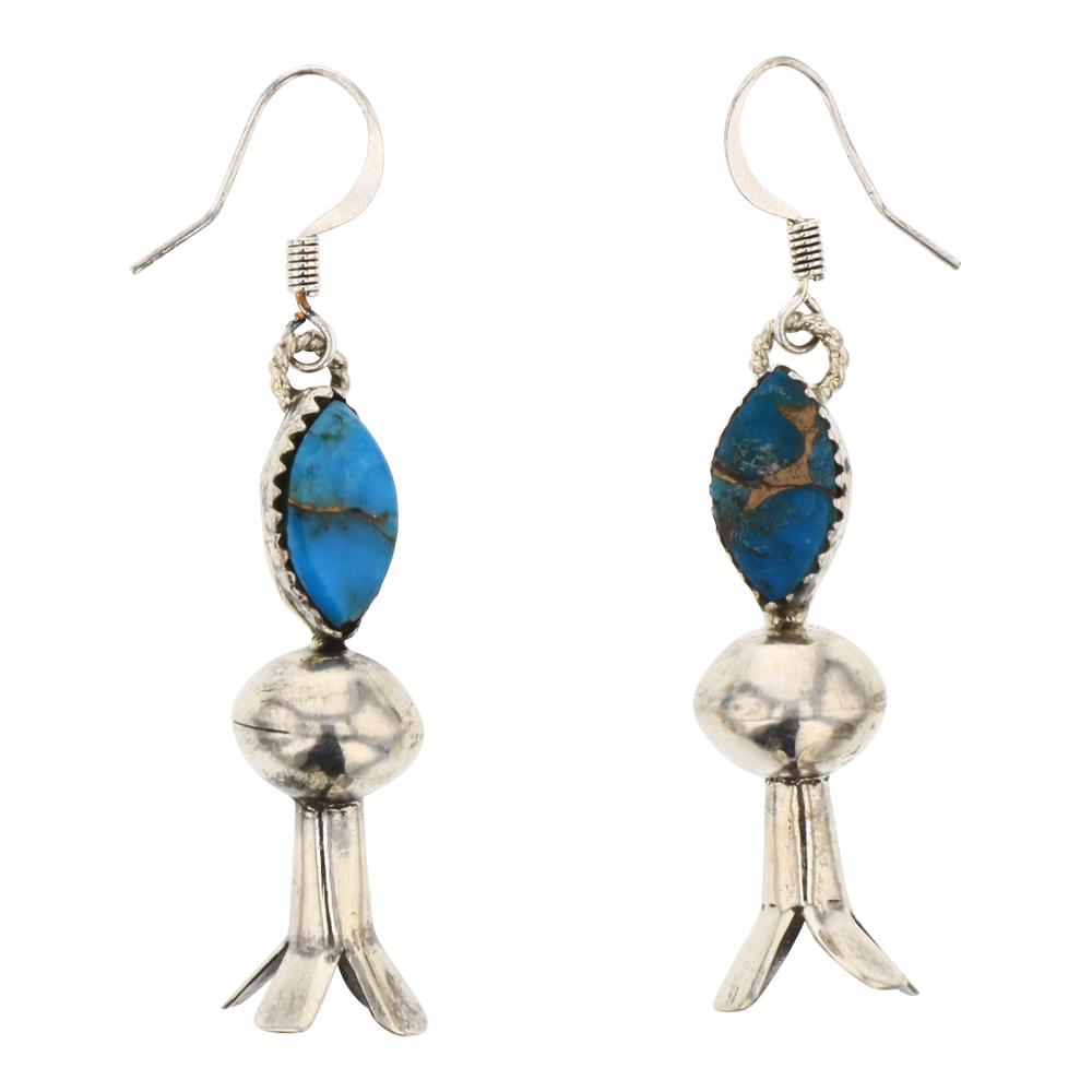 Navajo Copper Infused Reconstituted Turquoise Blossom (1 of 2)