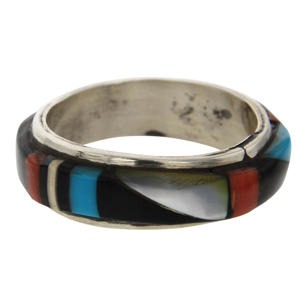 Zuni  Mixed Stone Inlay Ring (1 of 4)