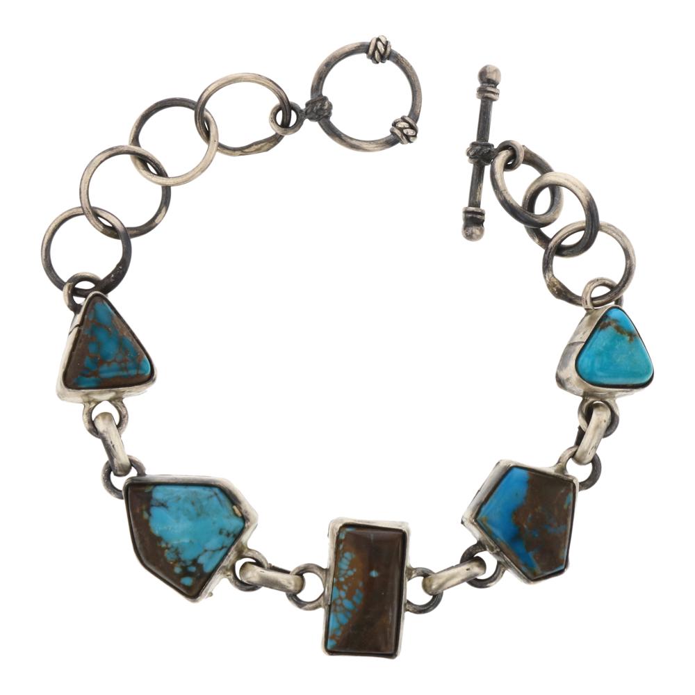Eunice J. Tso Turquoise Link Bracelet (1 of 2)