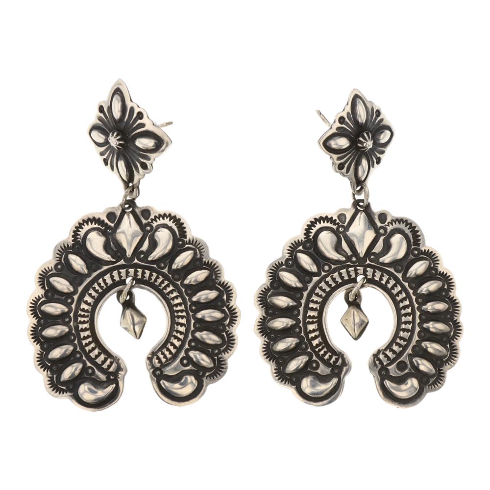 Plain Silver Bump out Naja Earrings (1 of 2)