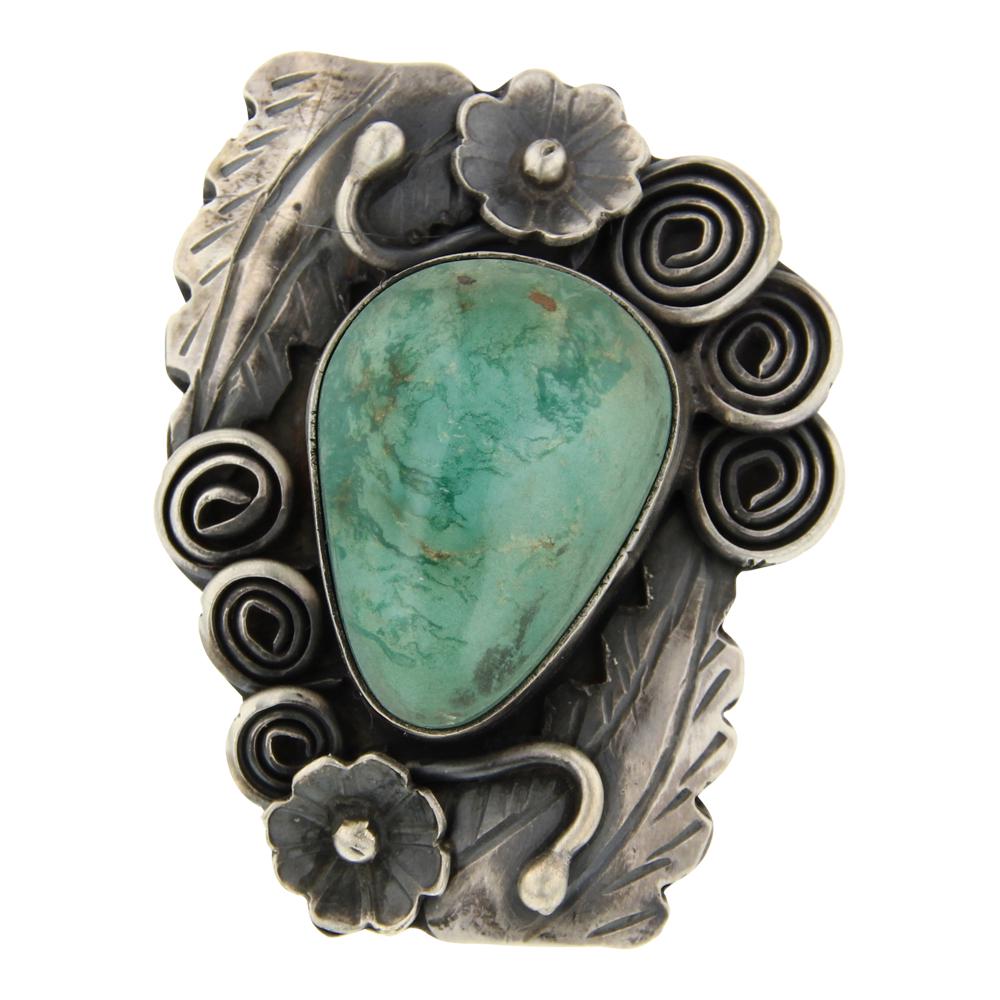 Larry Spencer Menassa Turquoise Leaf Ring (1 of 4)