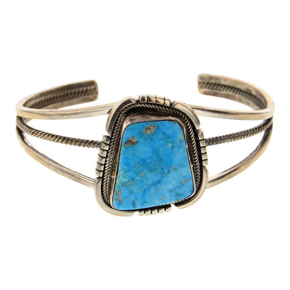 Kingman Turquoise Freeform Bracelet (1 of 3)