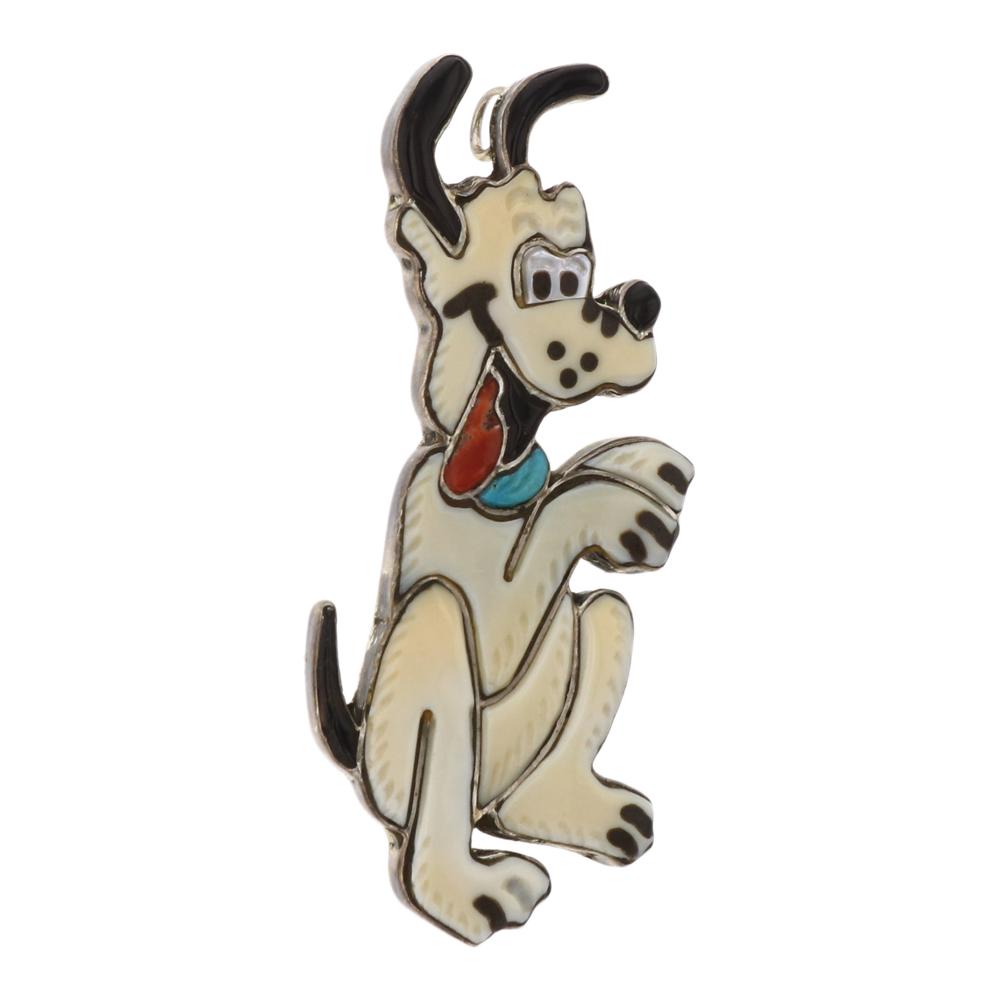 Zuni Inlay Pluto Shell Pin & Pendant (1 of 2)