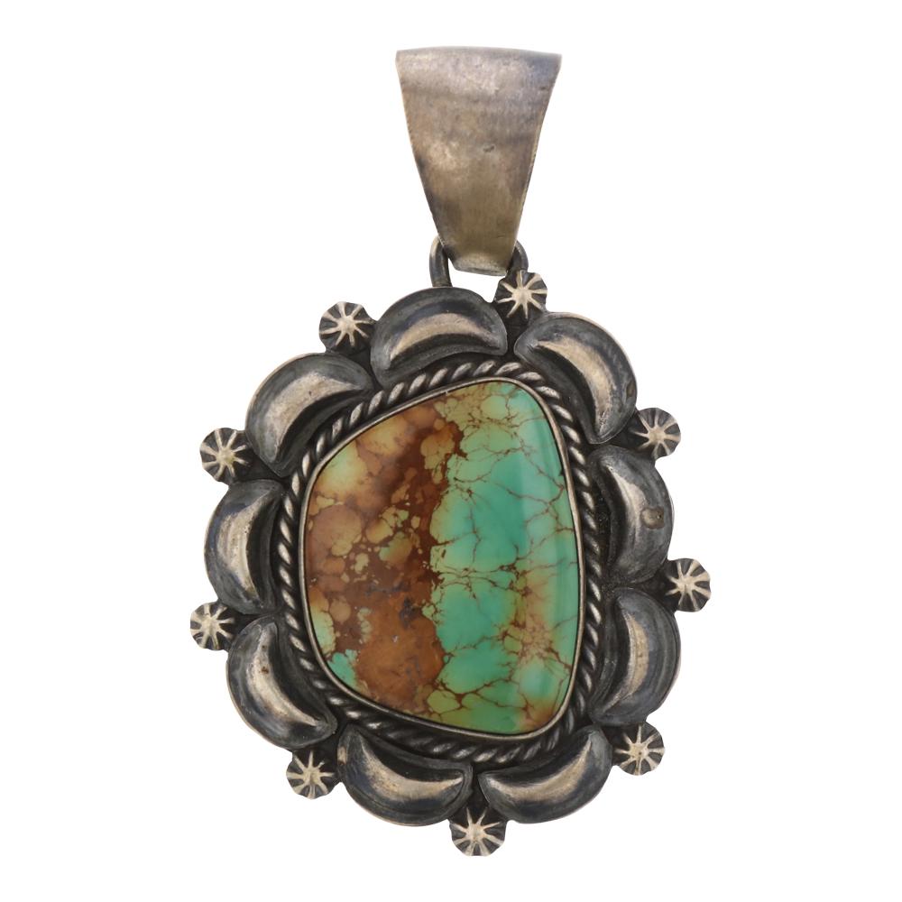 Gilbert Tom Royston Turquoise Navajo Pendant (1 of 2)