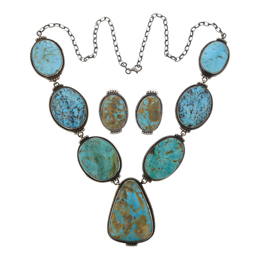 Peggy Skeets Mixed Nevada Turquoise Necklace & Earrings (1 of 3)