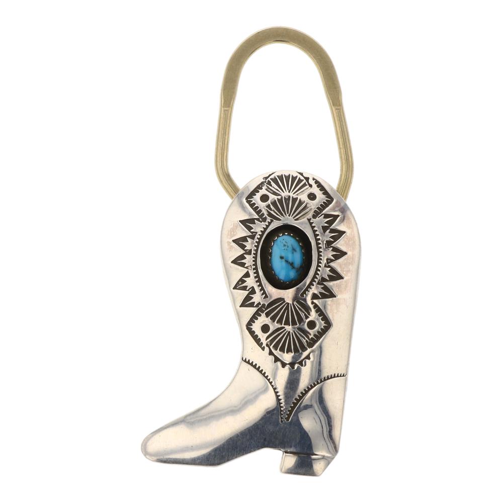 Kingman Turquoise Cowboy Boot Key Chain (1 of 2)