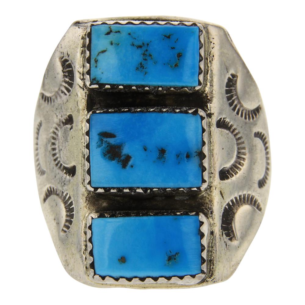 Vintage Pawn Sleeping Beauty Nugget Turquoise Ring (1 of 3)