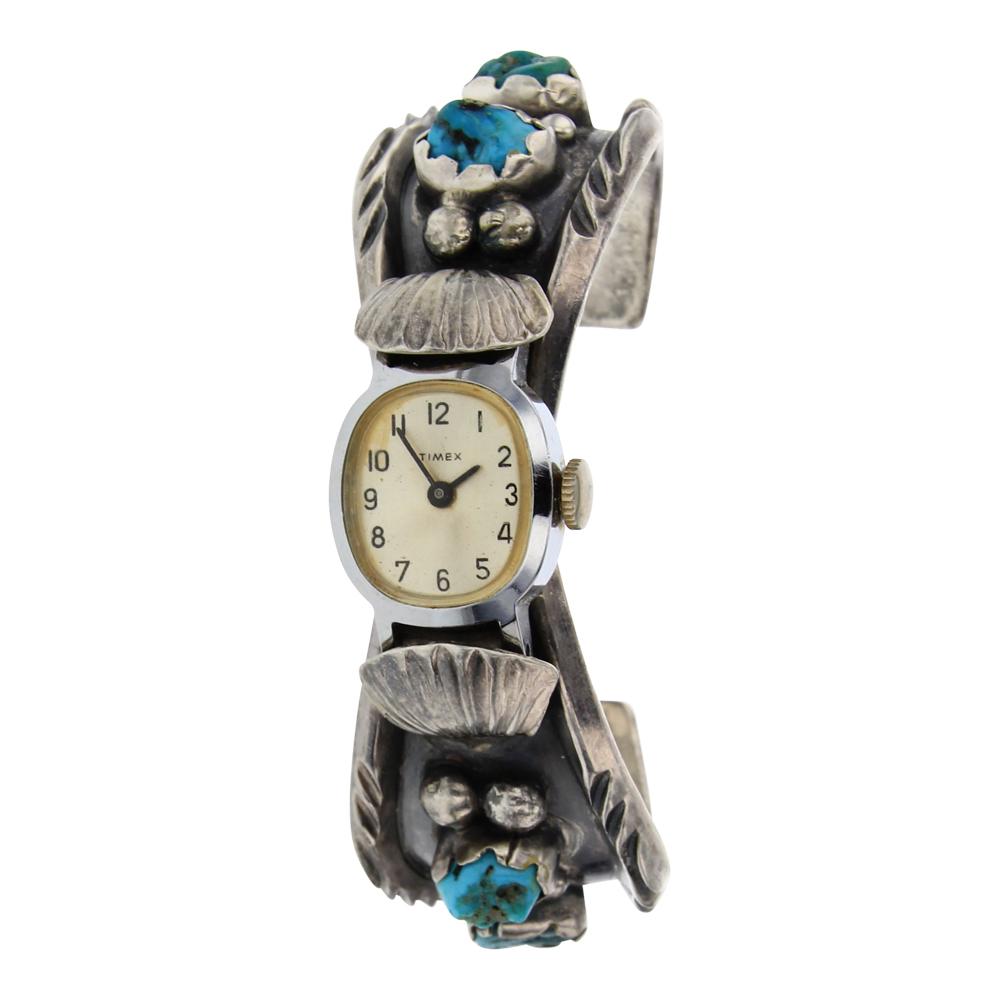 Old Pawn Nugget Turquoise Watch Bracelet (1 of 4)