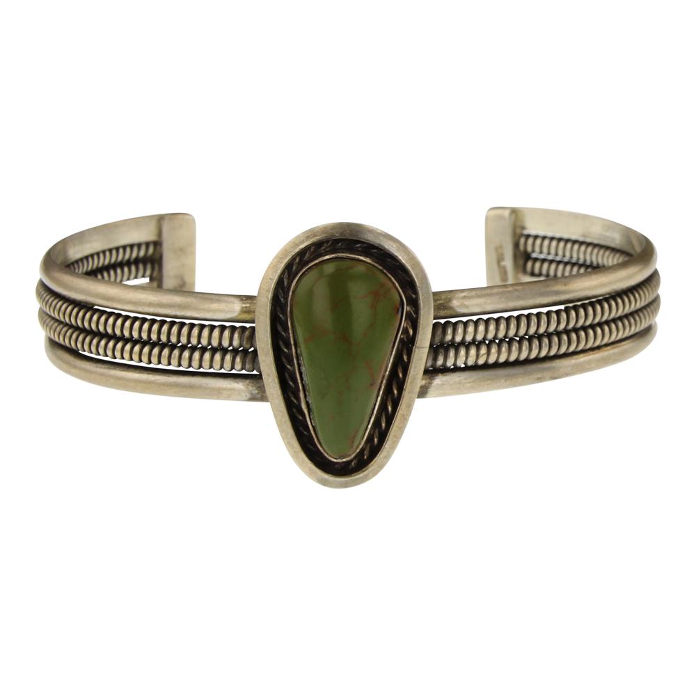 Royston Turquoise Half Round Cuff Bracelet (1 of 3)