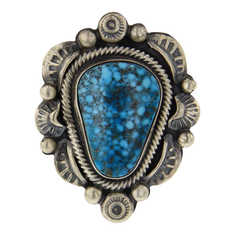 Benny Ramone Spiderweb Kingman Turquoise Ring (1 of 3)