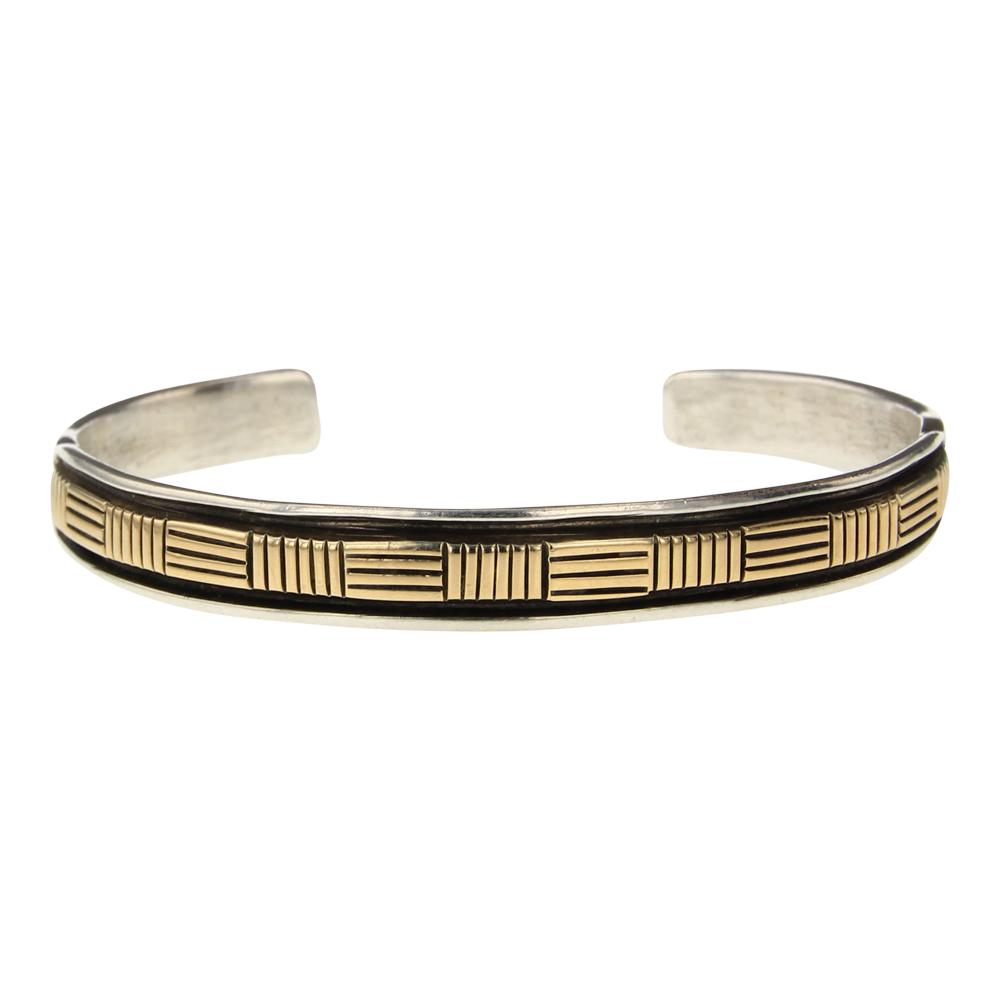 Bruce Morgan 14K Gold & Sterling Silver Cuff Bracelet (1 of 3)