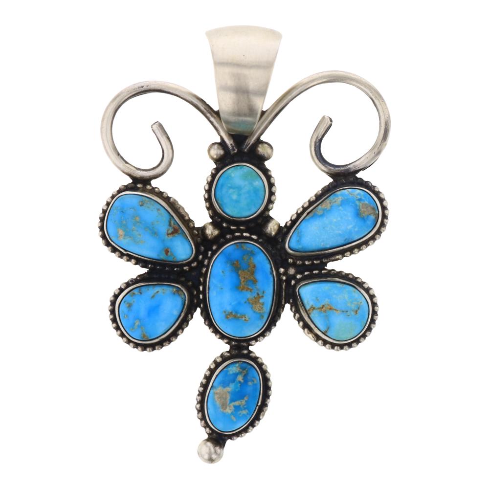 Kathleen Chavez Blue Bird Turquoise Dragonfly Pendant (1 of 2)