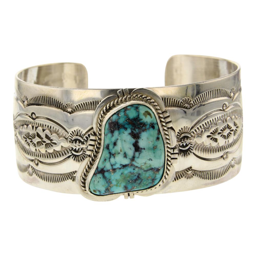 John Nelson Freeform Turquoise Cuff Bracelet (1 of 4)