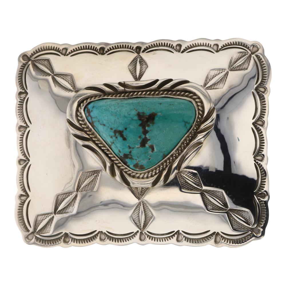 John Nelson Nevada Turquoise Belt Buckle (1 of 2)