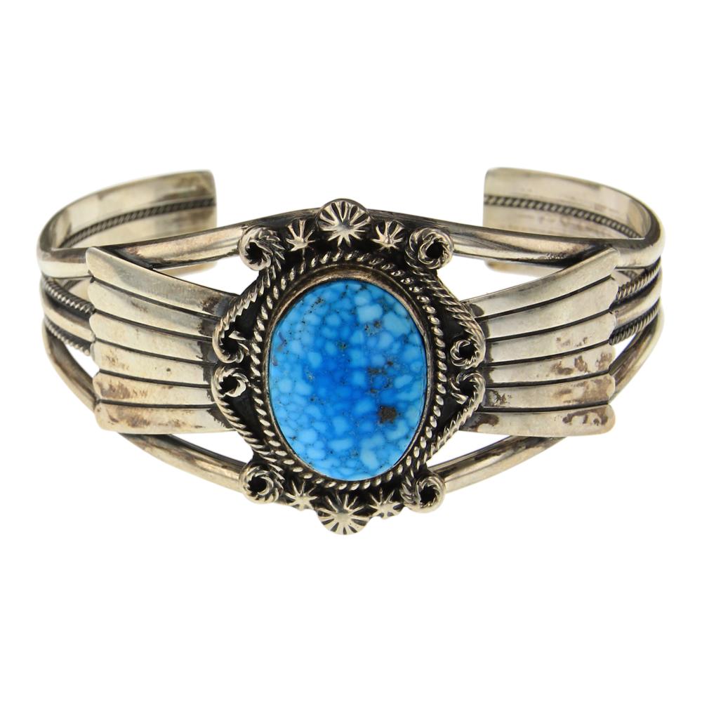 Ray Delgarito Water Web Kingman Turquoise Bracelet (1 of 3)