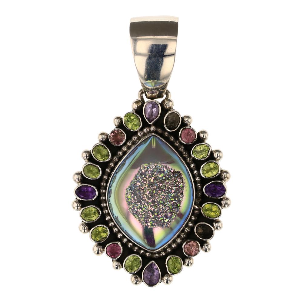 Beatty Tom Druzy Quartz Peridot Amethyst (1 of 4)