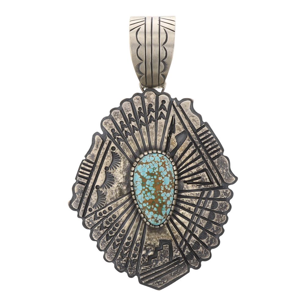 Bob Becenti Number Eight Turquoise Pendant (1 of 2)