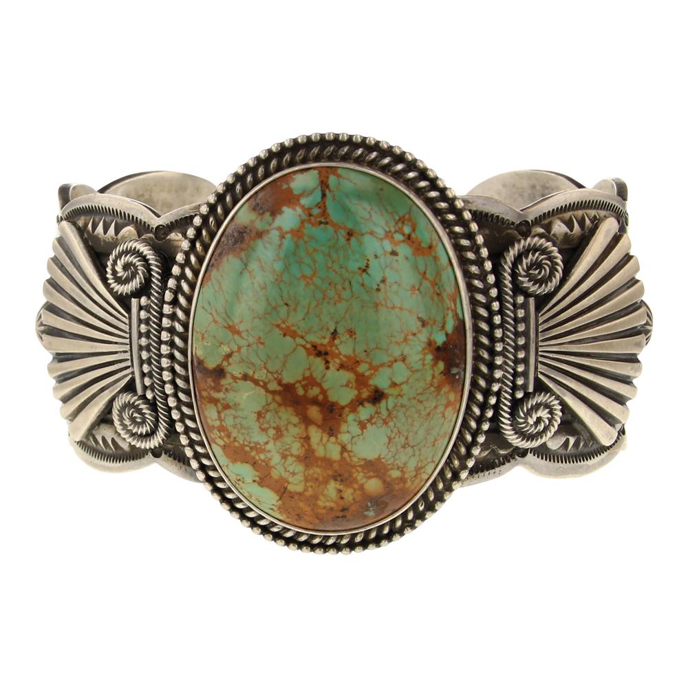 Michael Calladito Nevada Green Turquoise Cuff Bracelet (1 of 3)