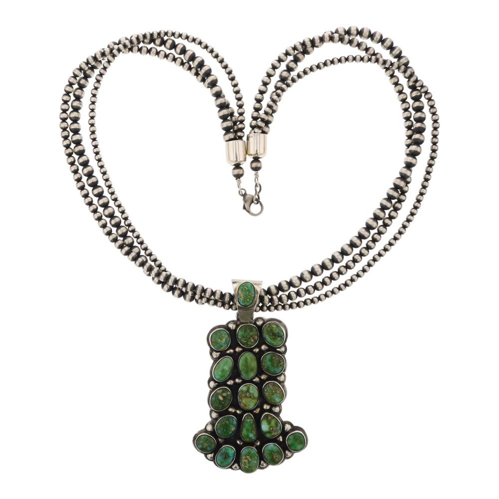 Bobby Johnson Sonoran Gold Turquoise Pendant On Three (1 of 3)