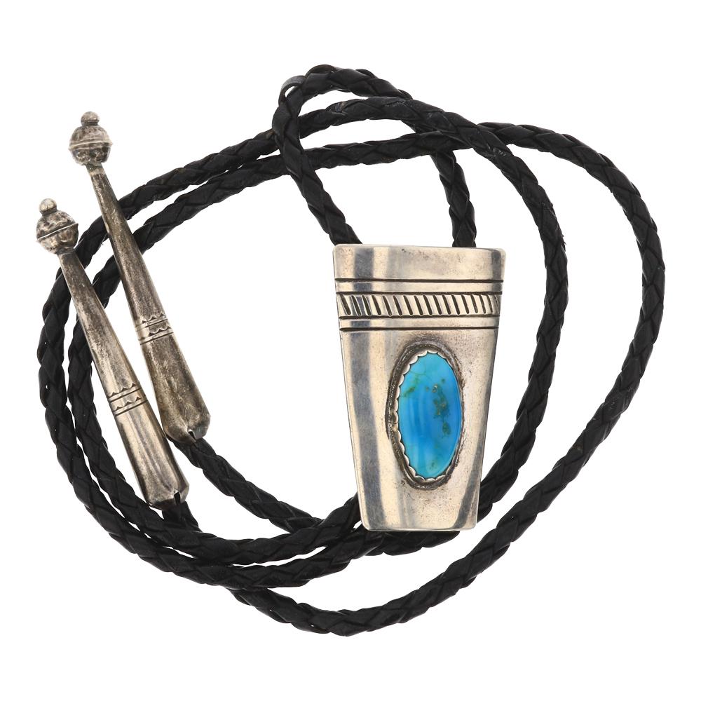 Vintage Nevada Turquoise Bolo Tie (1 of 3)