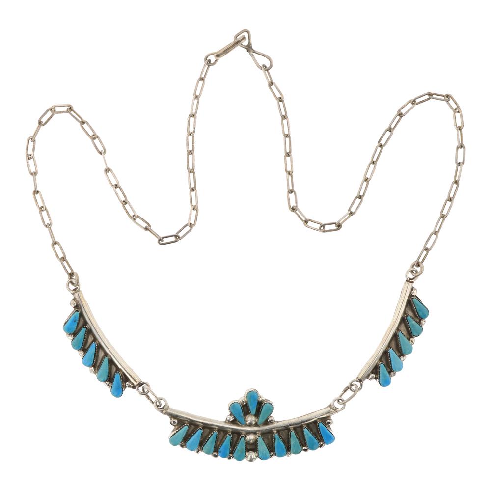 Turquoise Zuni Needlepoint Necklace (1 of 3)