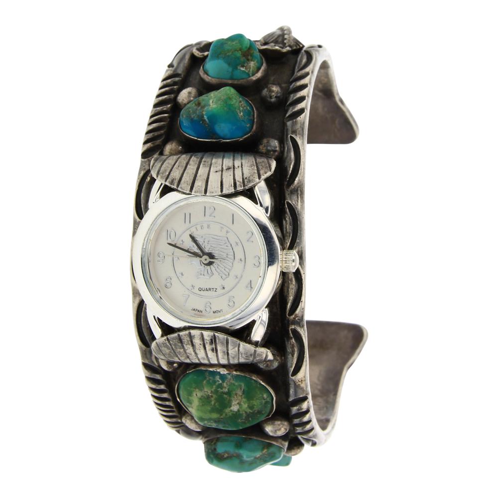 Vintage Pawn Nevada Turquoise Watch Bracelet (1 of 4)