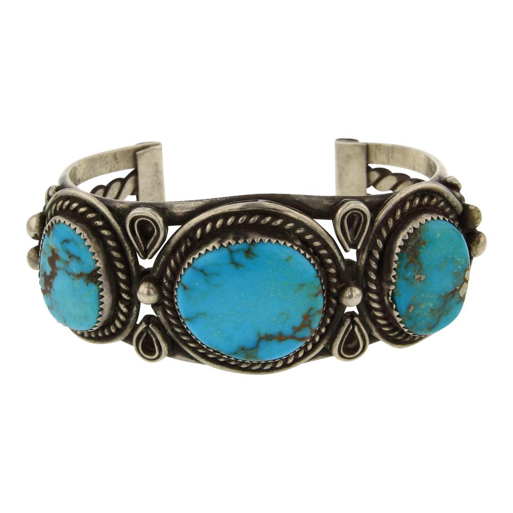 Vintage Turquoise Twist Wire Bracelet (1 of 4)
