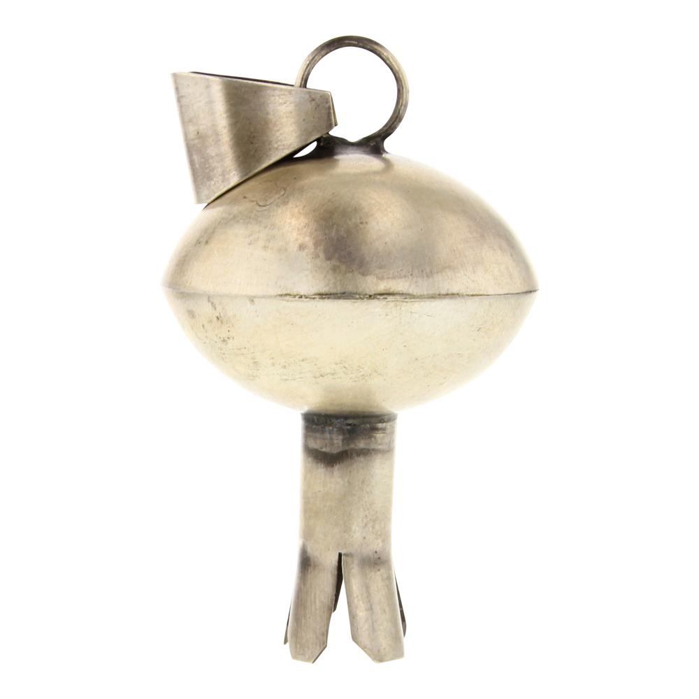 Navajo Plain Silver Blossom Pendant (1 of 2)