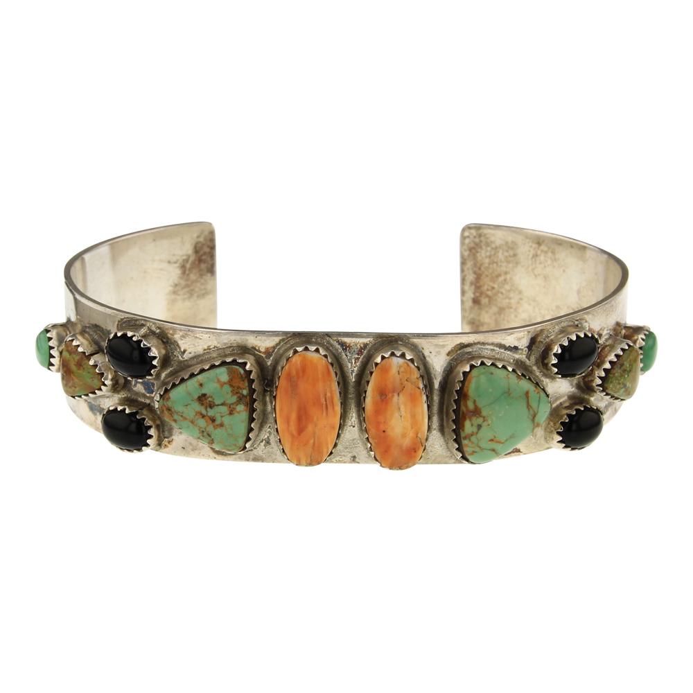 Vintage Menassa Turquoise Spiny Oyster & Black Onyx (1 of 4)